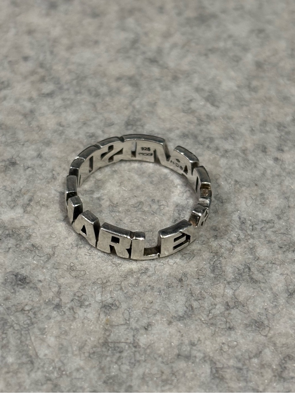 Harley-Davidson Sterling Silver Logo Cutout Band Ring - Picture 2 of 3